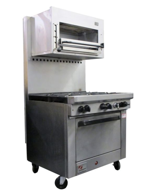 Vulcan X436A 6 Burner Range with Convection Oven and Salamander