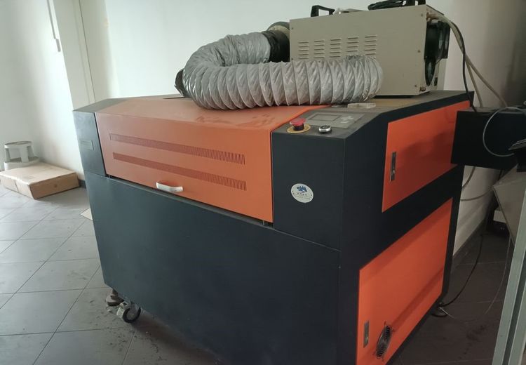 60W CO2 Laser Engraving and Cutting Machine 900x600mm (Orange)