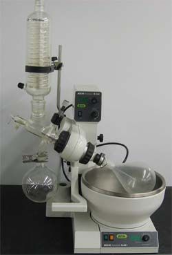 Buchi R-124 Rotary Evaporator with Vertical Condenser and Reflux Valve
