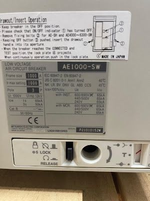 Mitsubishi AE1000-SW Air Circuit Breaker