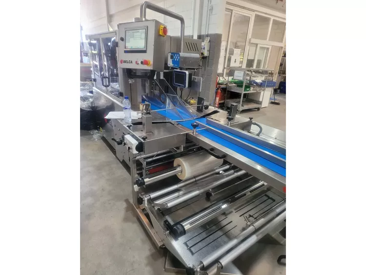 Automated line for packaging and cutting of cheese blocks 