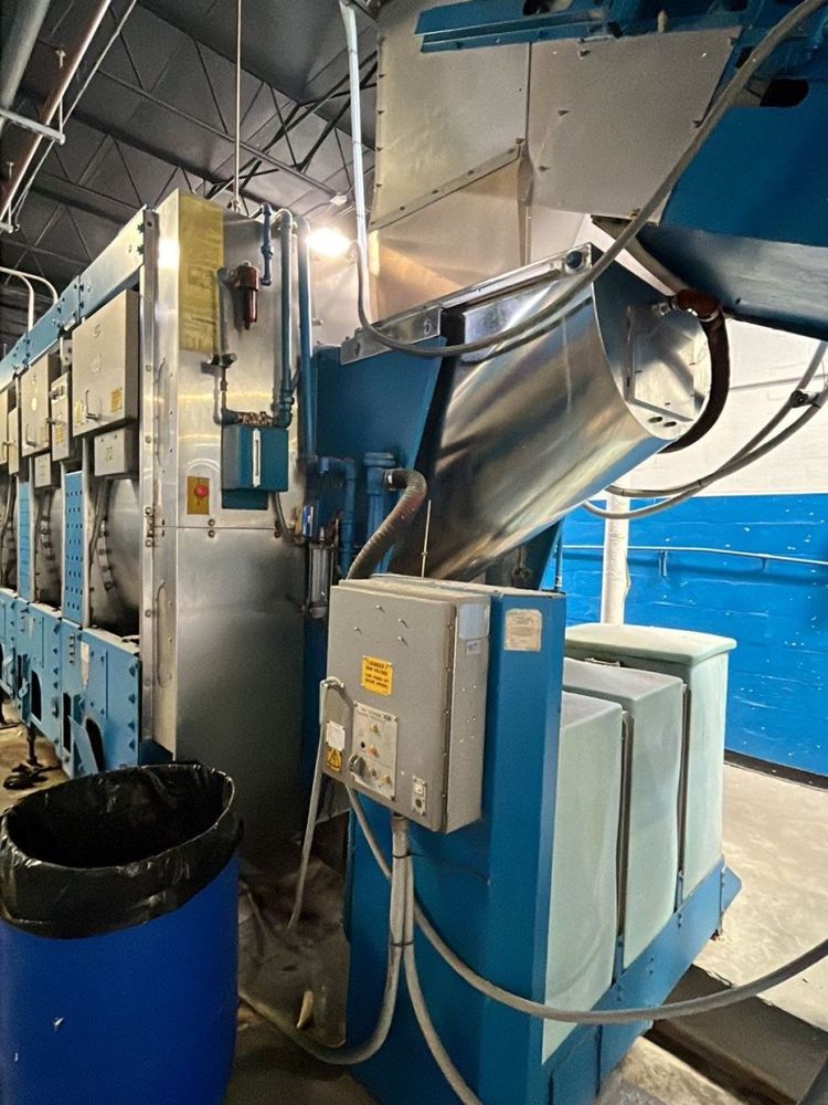 Milnor 10 Module Tunnel System, Complete with Milnor Press, Shuttle