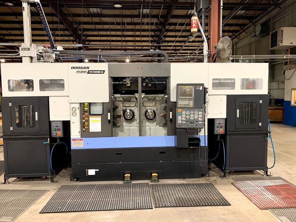 Doosan CNC Control 3500 RPM TW2600MGL GANTRY LOADER DUAL SPINDLE 3 Axis