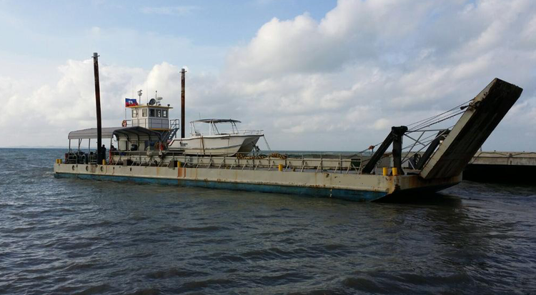 Landing Craft for Sale, 100' with a hydraulically operated 17' ramp
