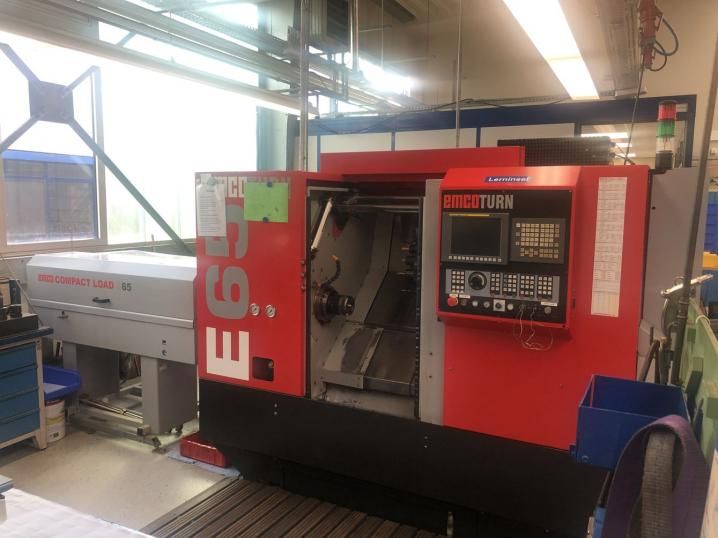 Emco Fanuc Oi-TC 4200 rpm TURN E65 mit Stangenlader Year of manufacture 2008 3 Axis