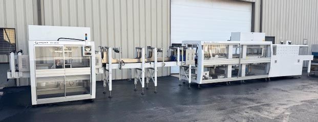 Smipack Automatic Overlap Shrink Wrapper + Tray Former + Laner