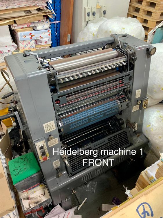 2 Heidelberg GTO 52 with numbering 360x520 mm