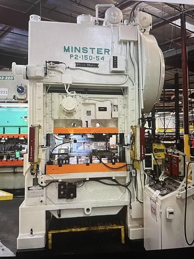 Minster P2-150-54 PIECE MAKER 150 TON GEARED SSDC PRESS