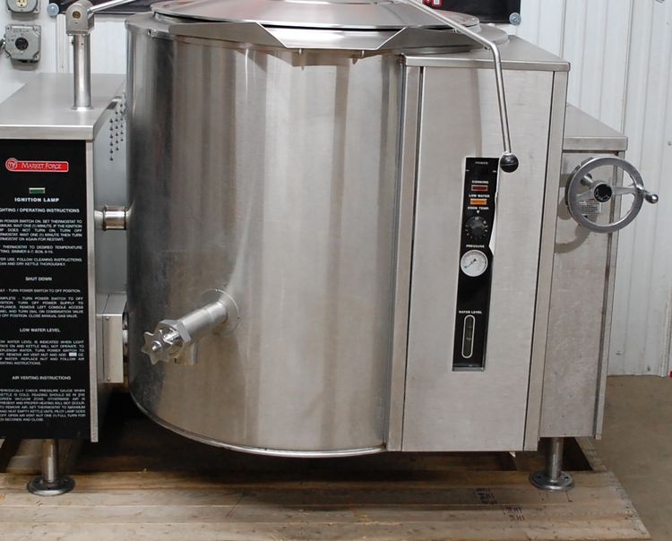 Market Forge FT-60GL Natural Gas 60 Gallon Steam Jacketed Tilt Soup Kettle