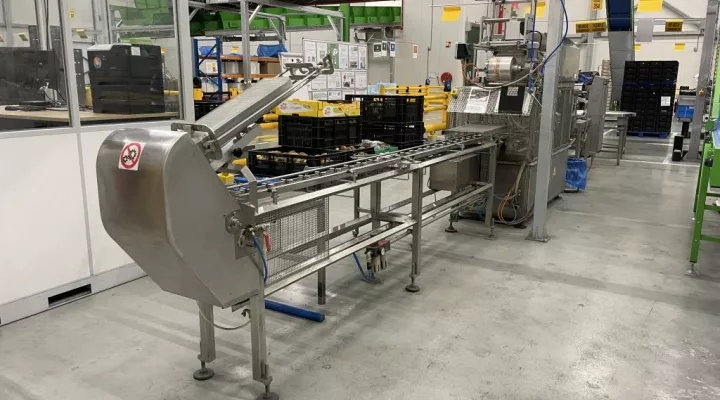 G mondini E 350 VG Top seal packaging machine with denester