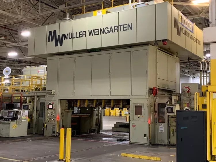 Mueller-Weingarten Progressive Press 1500 Ton Press Capacity