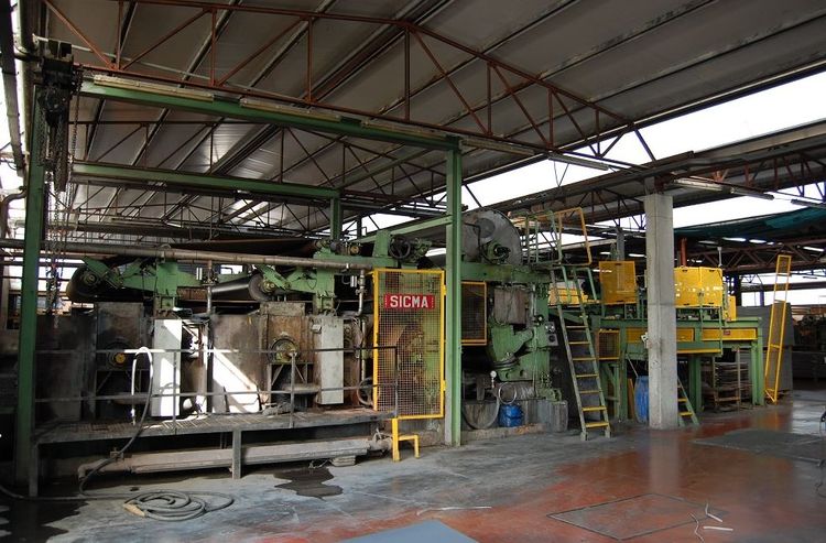 Sicma Thick board paper machine for up to 3600 gsm board, still installed, deal price! 2700 mm 700-3600 gsm 16 tpd