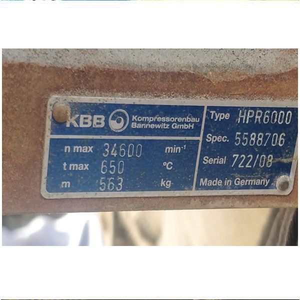 KBB HPR 6000 TURBOCHARGER