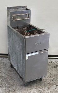 Comcater SR42G Twin basket single pan deep fryer