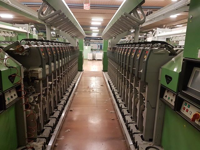 8 Marzoli, Schlafhorst RST1, 338 Ring spinning frames linked with winder