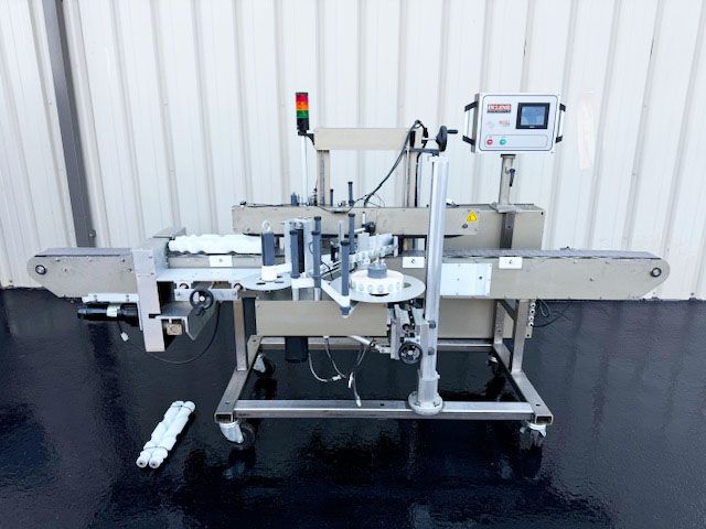 In-Line Packaging 1500NR, Front & Back Pressure Sensitive Labeler