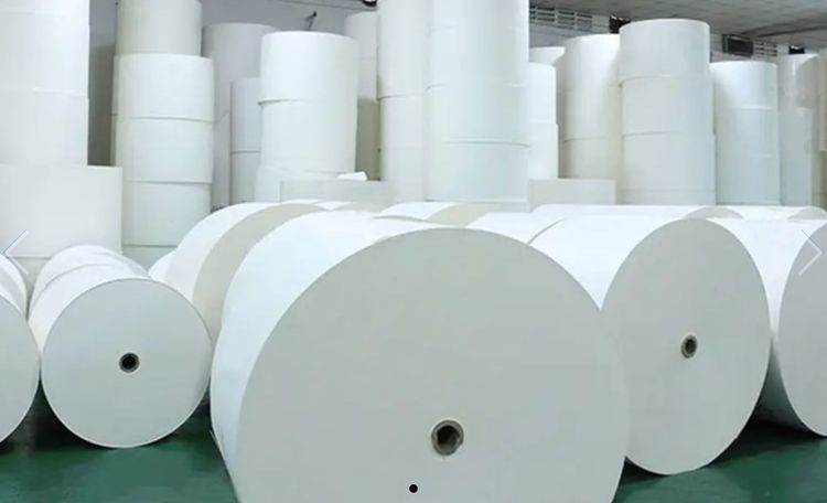 400 Tons stockload of Single coated food service paper board mill  rolls ( ex. hot cups, ) ok flexo/ offset print