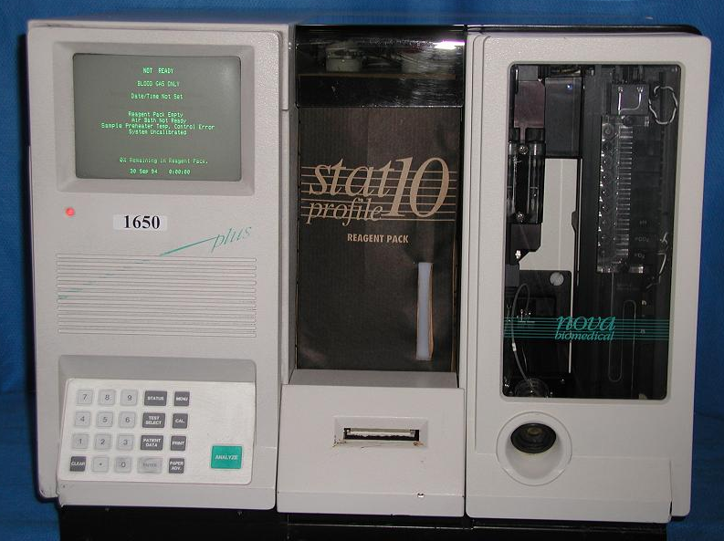Nova Biomedical Stat Pro 10, Blood Gas Analyzer