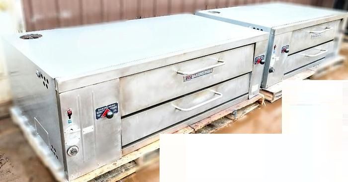 2 Baker's Pride Y600 Y602 NATURAL DECK GAS DOUBLE PIZZA OVENS