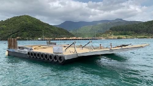 Q'West Dumb Barge with Loading Ramp