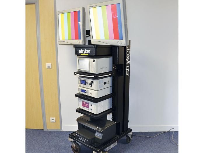 Stryker Endoscopy Column With 2 Monitors