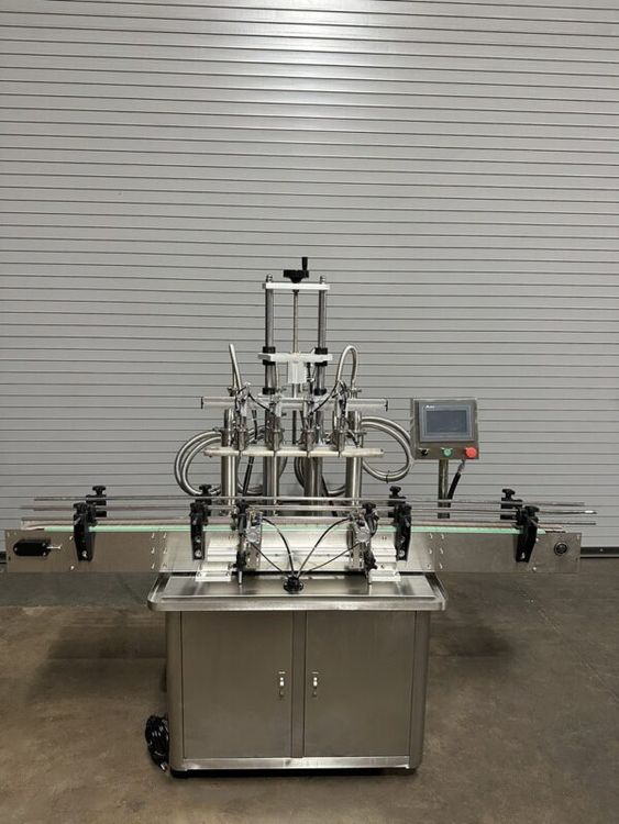 Automatic 4 Head Inline Piston Bottle Filler