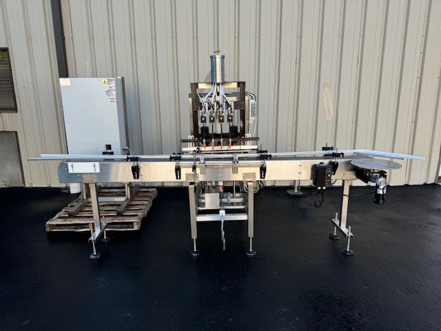 E-Pak 4-Valve Inline Bottle Filler with Conveyor