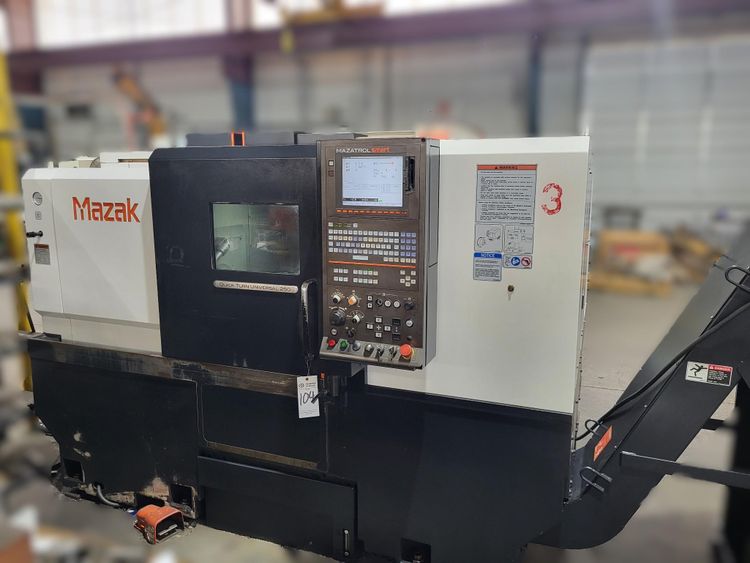 Mazak Mazatrol Smart CNC Control 4,500 RPM QTU-250 CNC Lathe 2 Axis