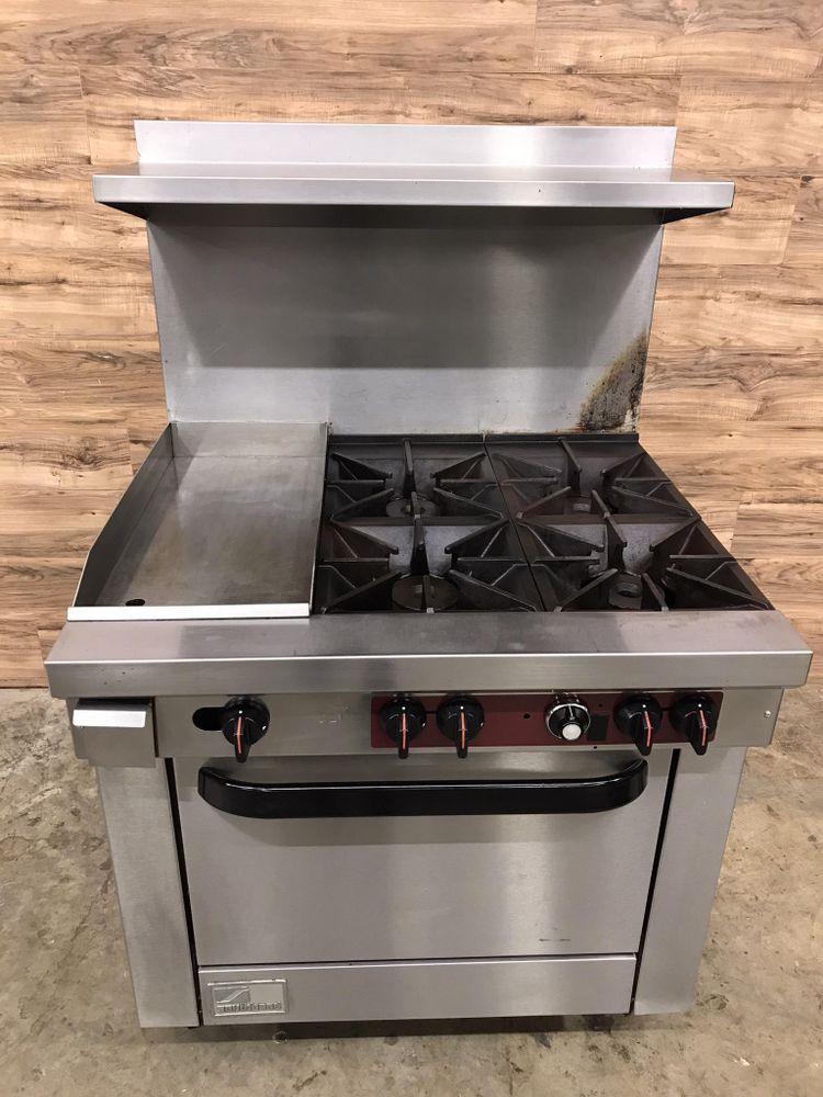 Southbend X436D-1GL, 4 Burner & Griddle Range