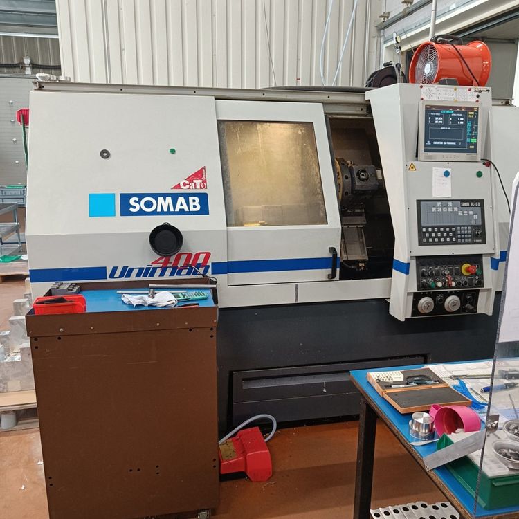 Somab NUM PLS +S3 3000 RPM UNIMAB Lathe 400 2 Axis