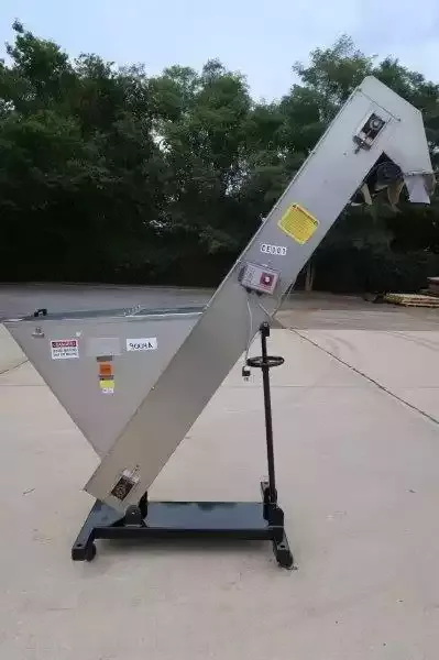 Kaps-All FS-B Stainless Steel Inclined Cleated Belt Cap Elevator/Feeder