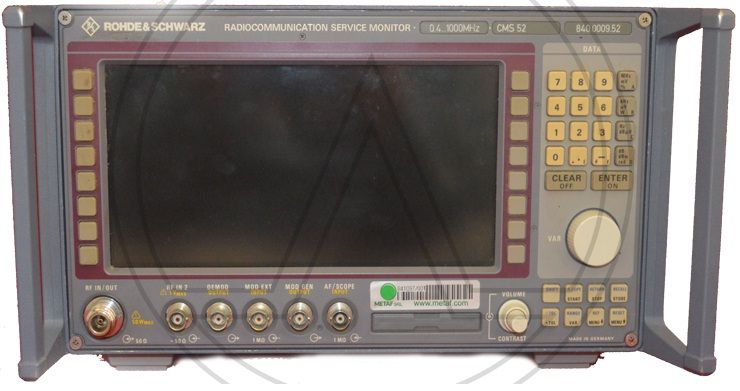 Rohde & Schwarz CMS52 Radio communication service monitor