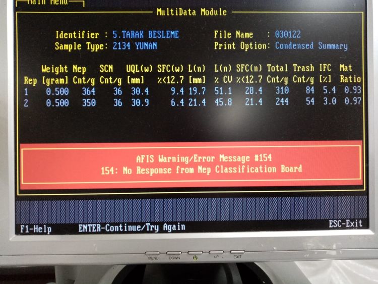 Uster AFIS Fiber Testing