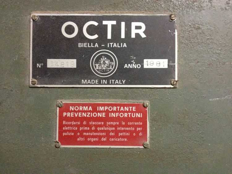 Octir Carding machine for wool