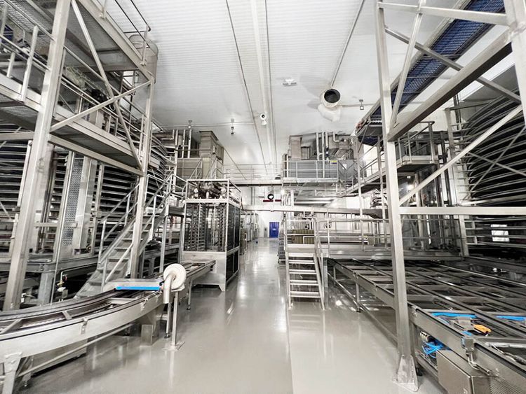 Frigoscandia, Fritsch, VMI Complete Industrial Bakery 12,000 pieces per hour 8,000 pieces per hour