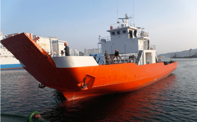 RoRo General cargo vessel DWT	200 t Draft	2,5 m