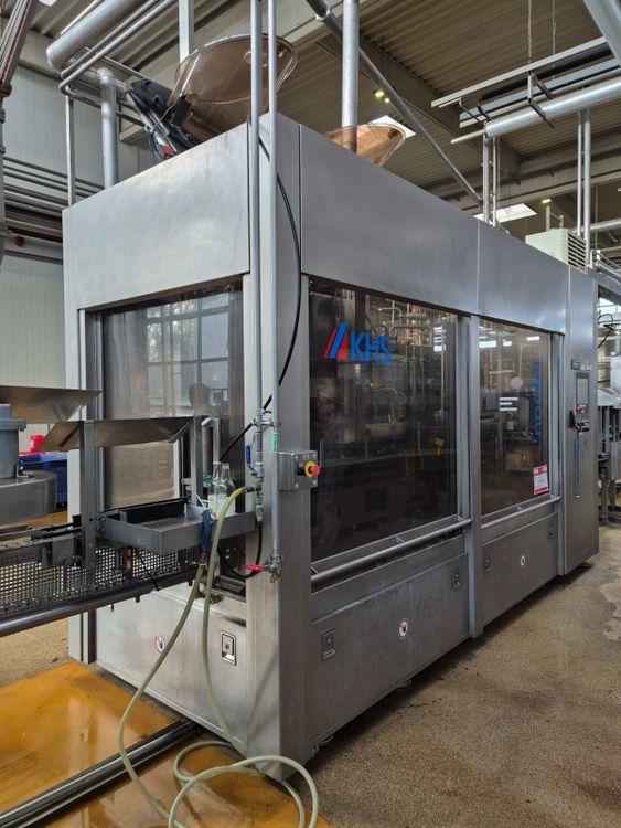 KHS, Krones Complete non-returnable glass bottling line for hot fill and cold fill