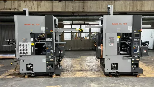 Takamatsu Takamaz Fanuc 0i-TD 4,500 rpm MACHINERY XL-100 (Twin) 2 Axis