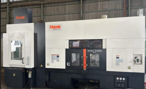 Mazak MAZATROL SMOOTHC CNC Variable Speed DualTurn 200 with Gantry 2 Axis