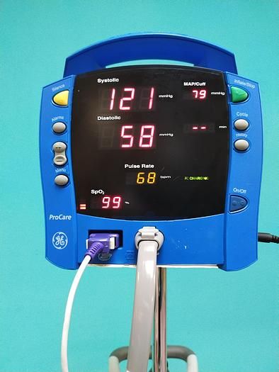 GE Healthcare V100 Rolling Vital Signs Patient Monitor