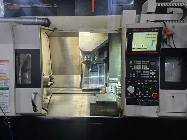 Mazak Mazatrol 640MT Pro CNC Color Conversational Control 5000 RPM INT200IIIST 6 Axis