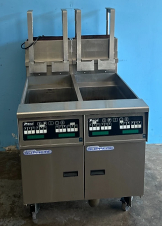 Pitco SSH55 Natural Gase Double Fryer with Filtration System