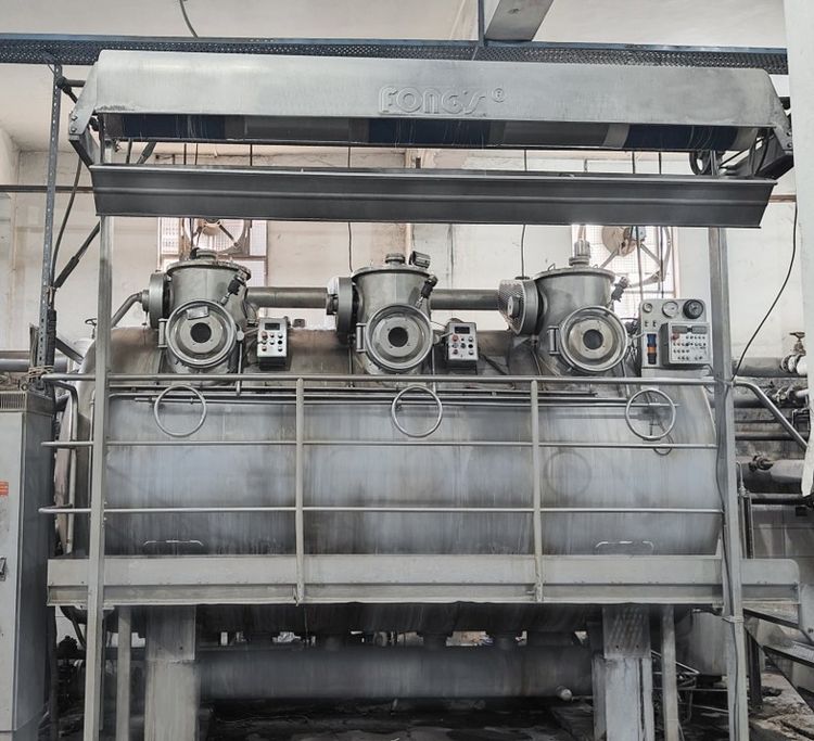 4 Fong's FABRIC DYEING MACHINES Models: ECO 38-2T, ECO 38-2T, HSJ-4T-T28, ECO 6-3T, Capacities: 1120, 500, 750