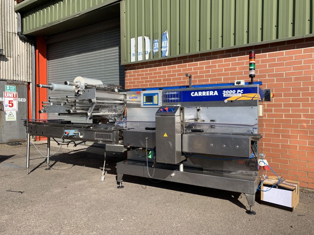 4 Ilapak Carrera 2000 PC 180mm jaw width flow wrapper