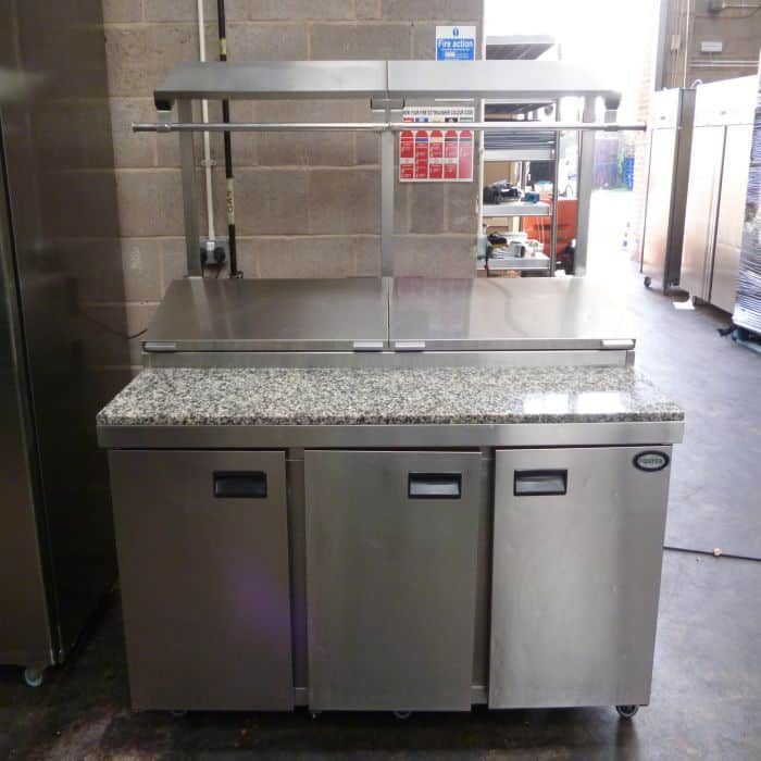 foster FPS3GR, 3 Door Pizza/Saladette Granite Top