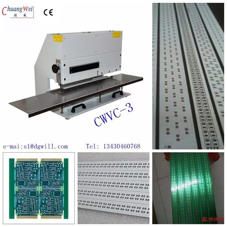 Mini V Cut PCB Separator Stepper/Servo Motor Driven Blades Number Depend On PCB