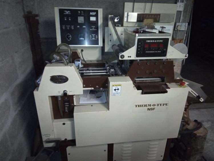 Thermotype NSF Hot foil printing machine