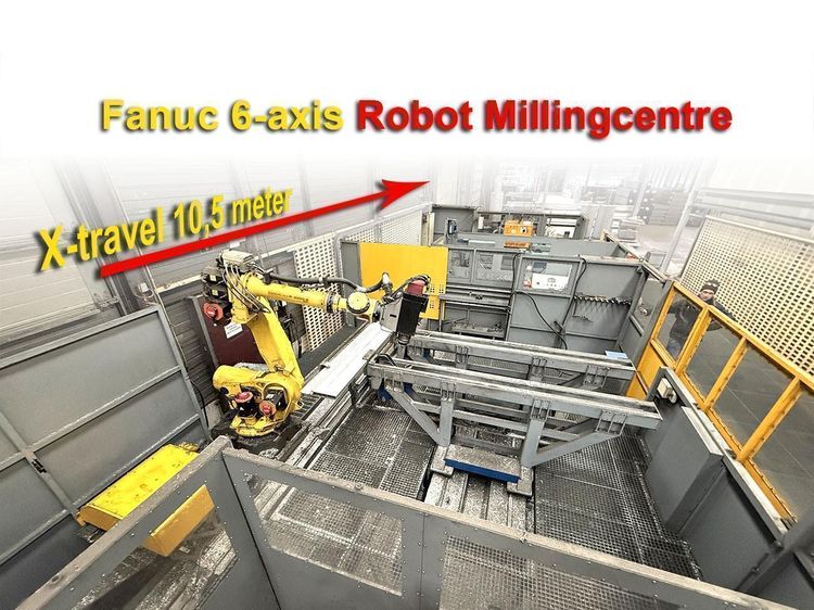 Fanuc MILLING ROBOT X: 10 500 / Y: 3045 / Z: 3500 mm CNC 6 Axis