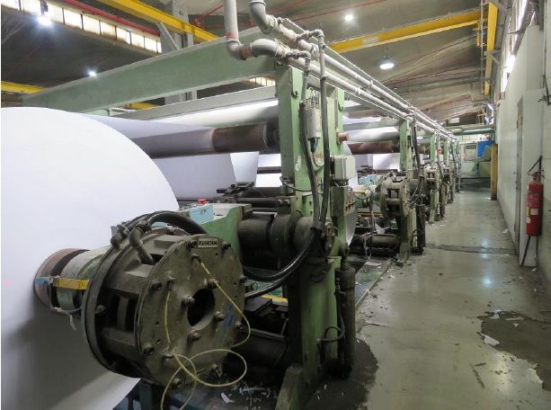 ECH Will 1750mm complete A3 / A4 line, sheet cutter with with ream wrapping, accumulator, boxer, palletizer