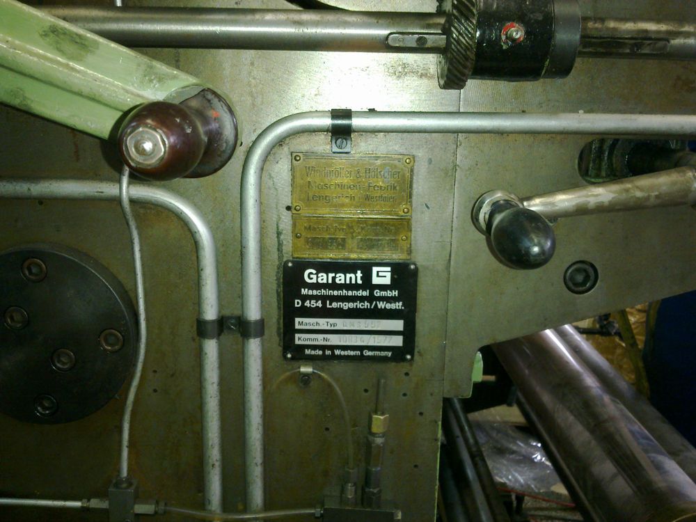 2 W & H Garant QMS 992 inline printer for paper bag machine